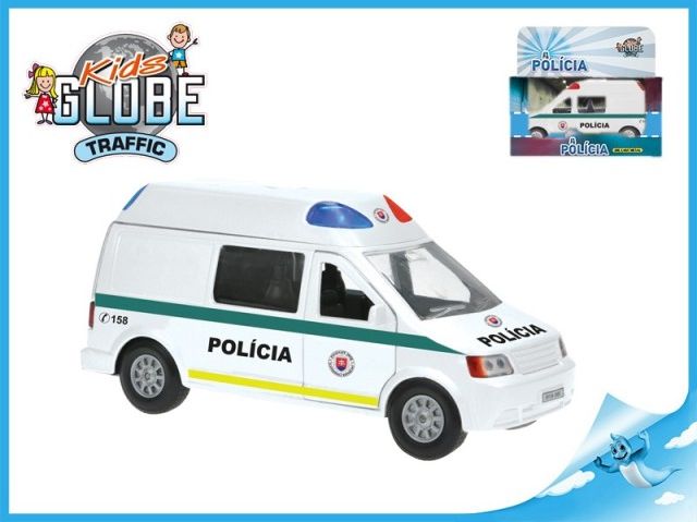 Auto slovenská policie 13cm kov zpětný chod - obrázek 1