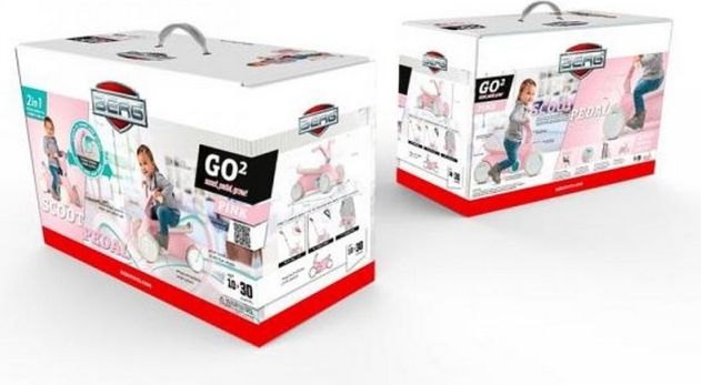 BERG GO - Odstrkovadlo se šlapkami růžové - obrázek 1