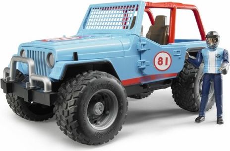 Bruder 2541 Závodní Jeep Cross modrý se závodníkem - obrázek 2