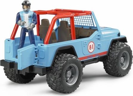 Bruder 2541 Závodní Jeep Cross modrý se závodníkem - obrázek 4