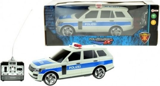 Auto RC policie plast 25cm na dálkové ovládání na baterie se světlem se v krabici 28x11x10cm - obrázek 1