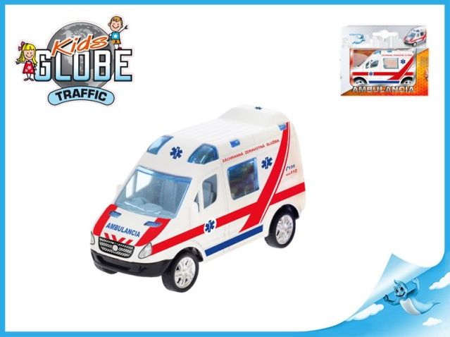 Auto slovenská ambulance 8cm kov zpětný chod v krabičce - obrázek 1