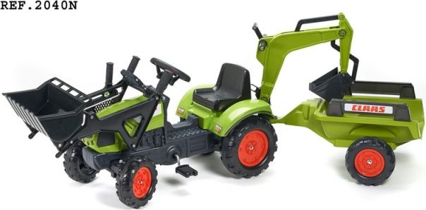 Traktor šlapací Claas Arion 410 s přední a zadní lžící a val - obrázek 1