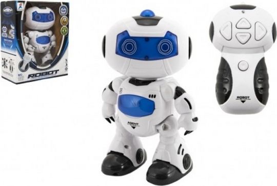 Robot RC chodící plast 20cm na baterie se světlem se zvukem - obrázek 1