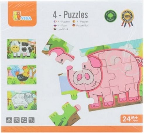 Dřevěné puzzle - farma - obrázek 1