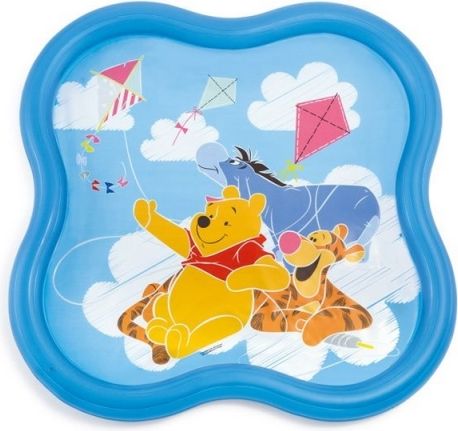 Intex 58433 Bazén dětský Medvídek Pú se sprškou  140x140x10cm - obrázek 1
