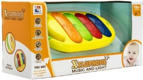 Xylofon plast 25cm na baterie se zvukem a světlem - obrázek 1