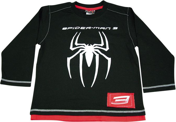 "Tričko dl. rukáv ""Černý Spider"" vel. 4, 6, 8, 10 " - obrázek 1
