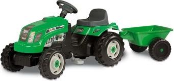 Šlapací traktor GM Bull zelený s vlekem - Smoby - obrázek 1
