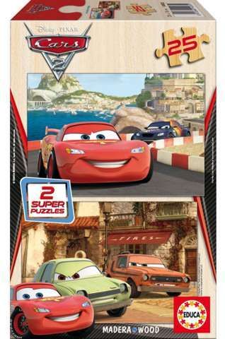 Puzzle 2x25 Cars 2 - EDUCA - obrázek 1