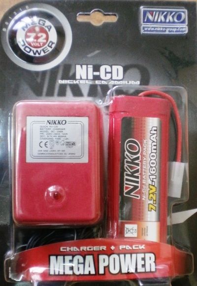 Maxi bateriový balík s nabíječkou 7,2V- NIKKO - obrázek 1