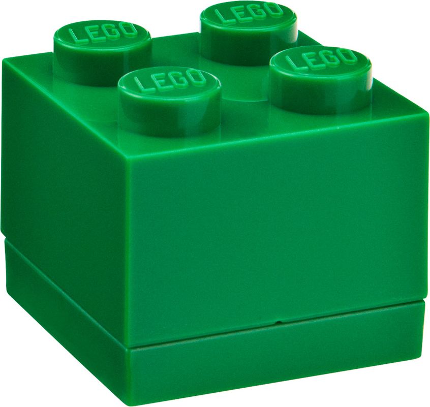LEGO mini box 46 x 46 x 43 mm tmavě zelený - obrázek 1