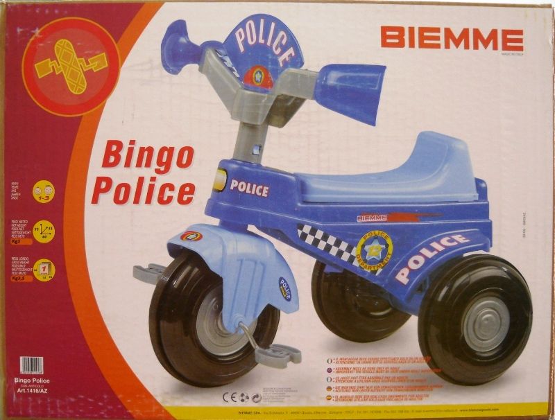 Biemme Tříkolka Bingo Policie modrá - obrázek 1