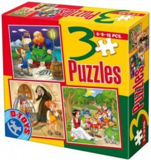 D-Toys Puzzle - Pohádky - 6, 9 a 16 dílků - obrázek 1