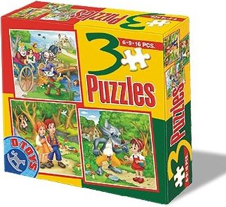 D-Toys Puzzle - Pohádky - 6, 9 a 16 - obrázek 1