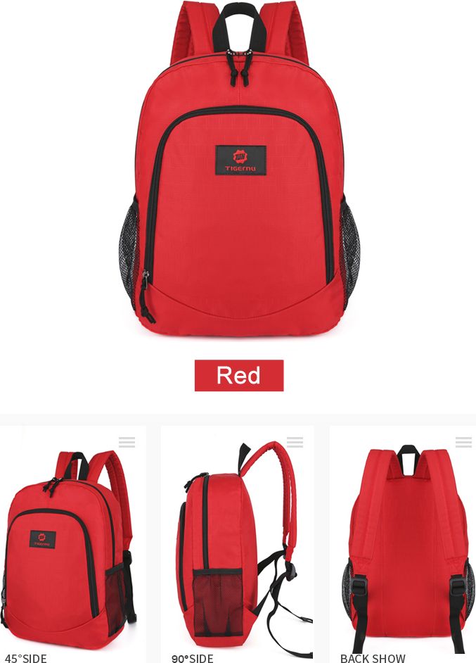 Unisex studentský batoh Tigernu 3200 Červený 18,5 l - obrázek 2