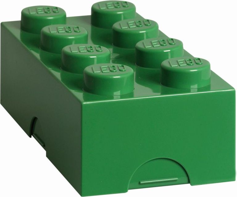 LEGO box na svačinu 8 100 x 200 x 75 mm - tmavě zelená - obrázek 1