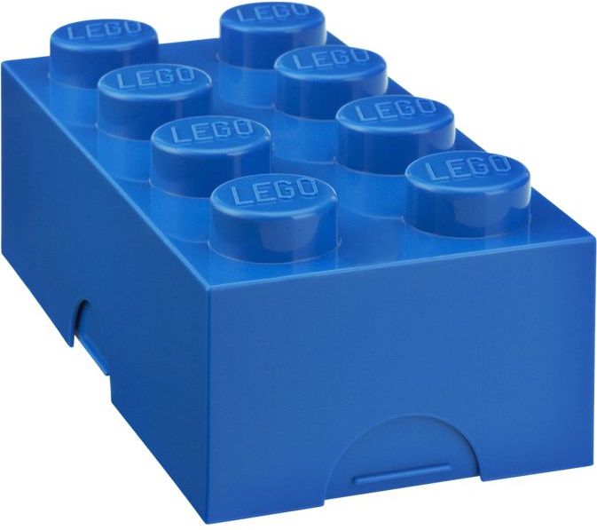 LEGO box na svačinu 8 100 x 200 x 75 mm - modrá - obrázek 1