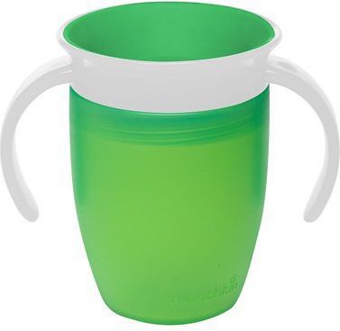 Munchkin - Juniorský netekoucí hrneček 360°s oušky 207 ml-zelený - obrázek 1