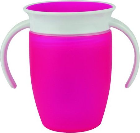 Munchkin - Juniorský netekoucí hrneček 360°s oušky 207 ml-růžový - obrázek 1
