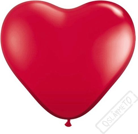 Srdce bez potisku červené 7ks - obrázek 1