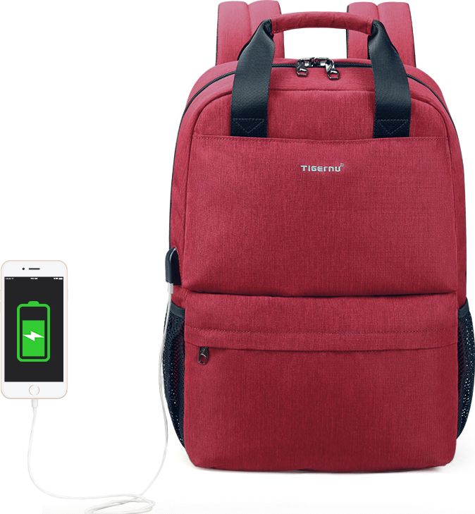 Dámský studentský batoh Tigernu 3508 Red 20l - obrázek 3