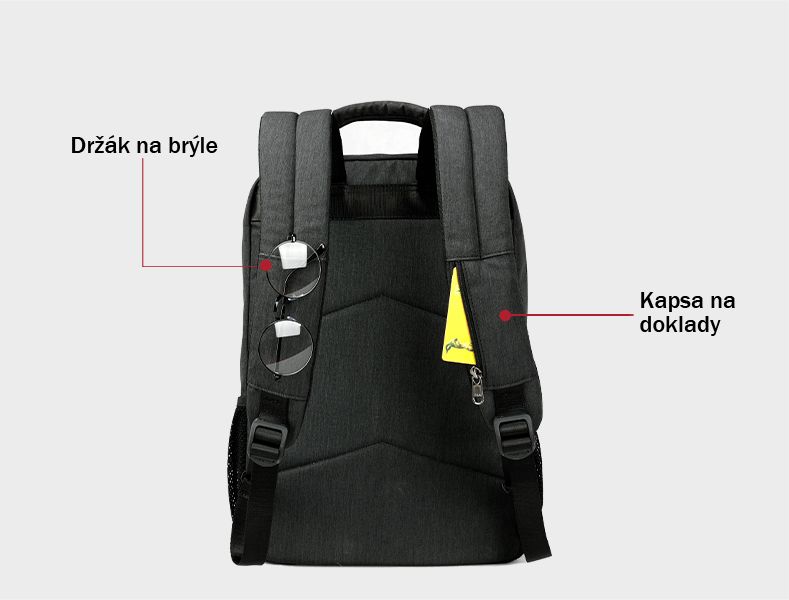 Dámský studentský batoh Tigernu 3508 Red 20l - obrázek 8