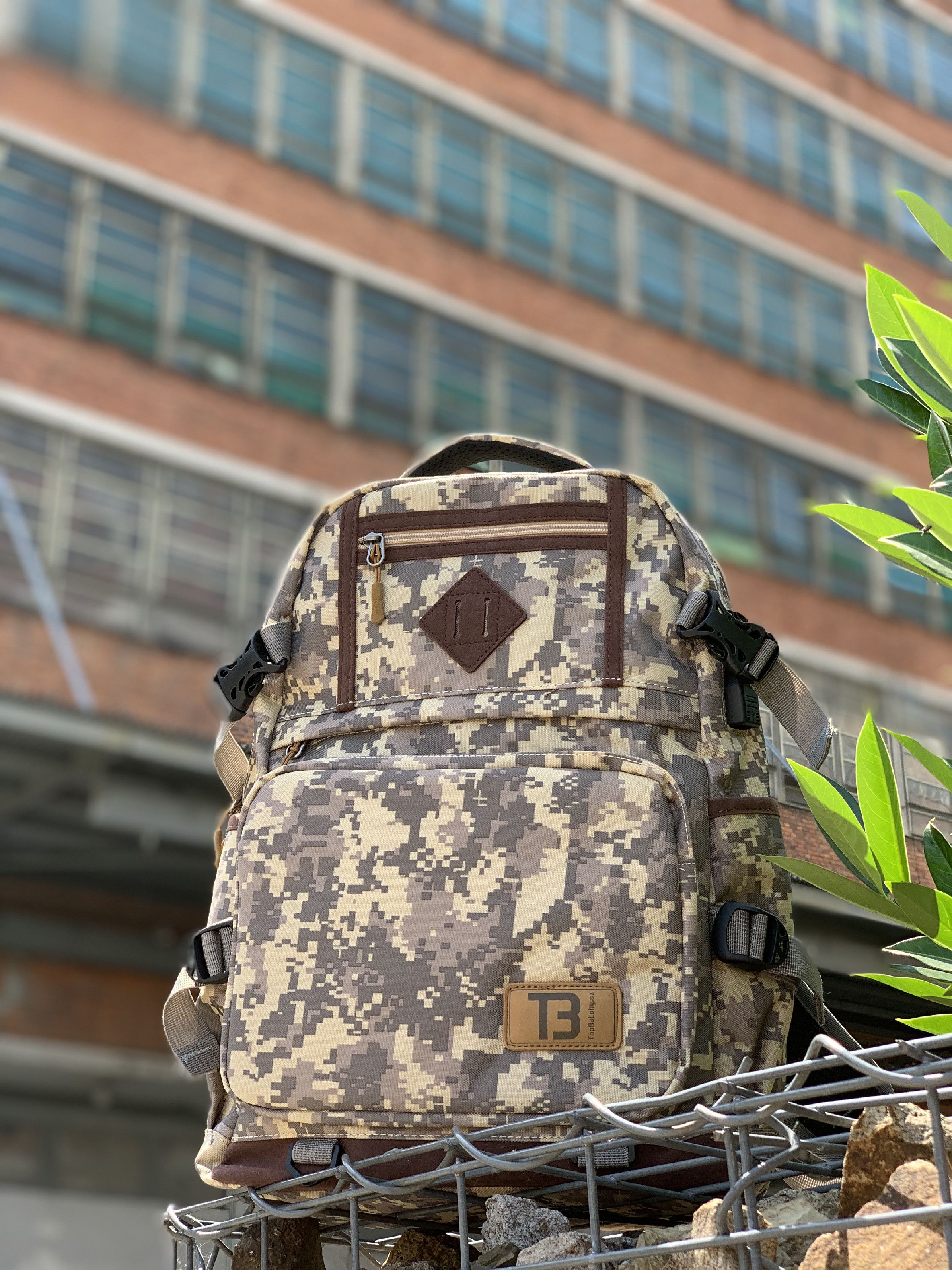 Unisex studentský batoh School Topbags - Army - Camo 21 l - obrázek 3