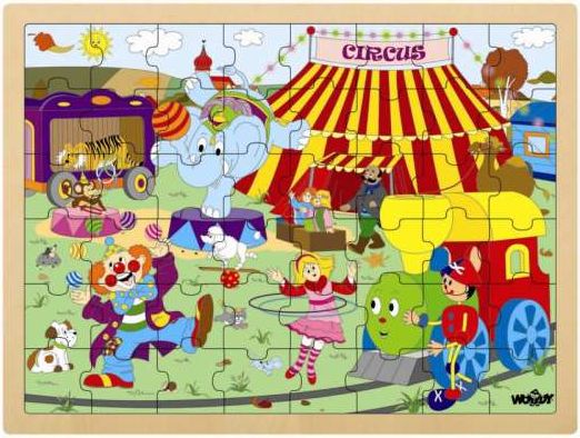 "Puzzle A3 ""Mašinka - cirkus""" - obrázek 1