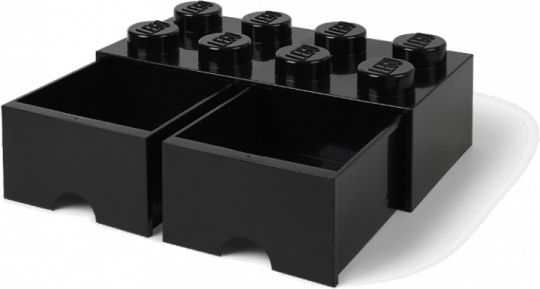 LEGO úložný box 8 s šuplíky černý - obrázek 1
