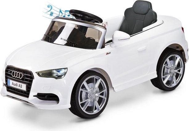 Toyz elektrické autíčko Audi A3 2 motory bílá - obrázek 1