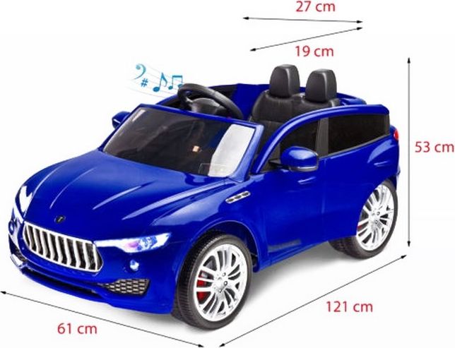 TOYZ Elektrické autíčko Commander-2 motory - Bílá - obrázek 2