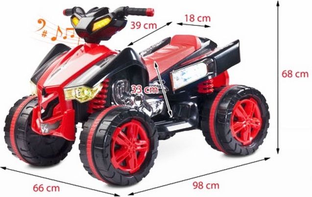 Toyz elektrická čtyřkolka Raptor černá - obrázek 2