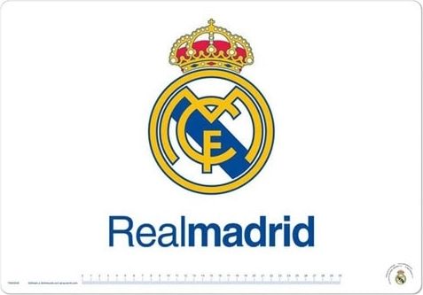Podložka na stůl FC Real Madrid Znak (49,5 cm x 34,5 cm) bílá - obrázek 1