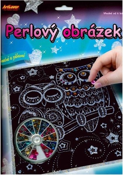 SMT Creatoys Perlový obrázek 200ks barevných perel 20,3x25,4cm asst 3 druhy na kartě - obrázek 4
