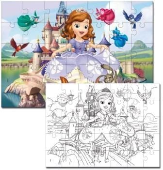 Disney Sofia the First puzzle 2 v 1 - 108 dílků - obrázek 1