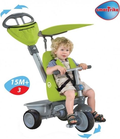 Smart-Trike SMART TRIKE tříkolka 191 Recliner 4v1 Zeleno-šedá - obrázek 4