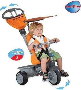 Smart-Trike SMART TRIKE tříkolka 191 Recliner 4v1 Oranžovo-šedá - obrázek 3