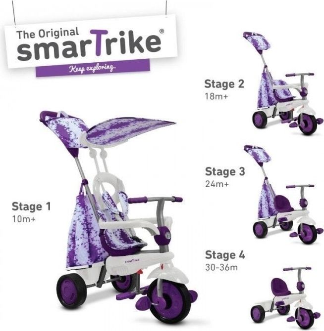 Smart-Trike SMART TRIKE tříkolka 675 Spirit Touch Steering 4v1 Fialová - obrázek 2
