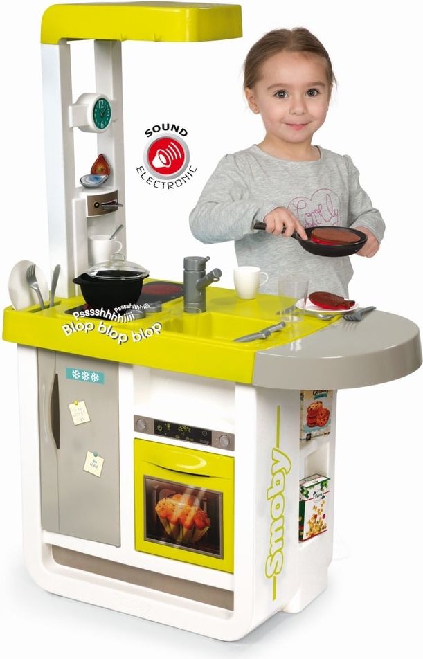 Smoby Kuchyňka Bon Appetit Cherry zeleno-šedá elektronická - obrázek 2