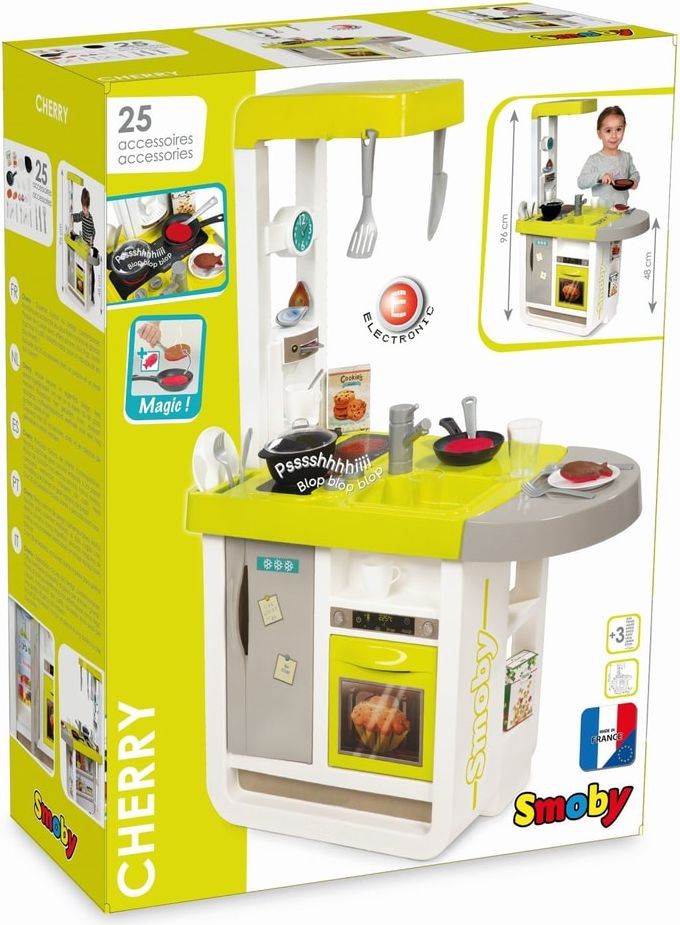 Smoby Kuchyňka Bon Appetit Cherry zeleno-šedá elektronická - obrázek 11