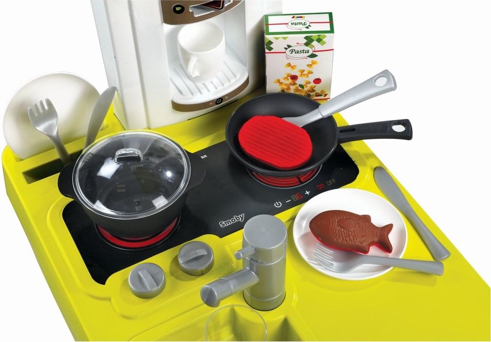 Smoby Kuchyňka Bon Appetit Cherry zeleno-šedá elektronická - obrázek 9