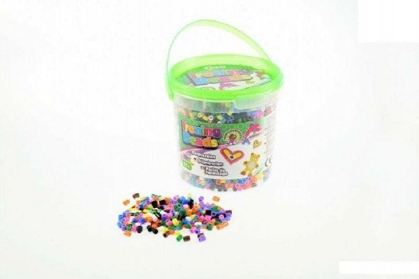 Teddies Zažehlovací korálky plast v kyblíku 11x11cm - obrázek 1