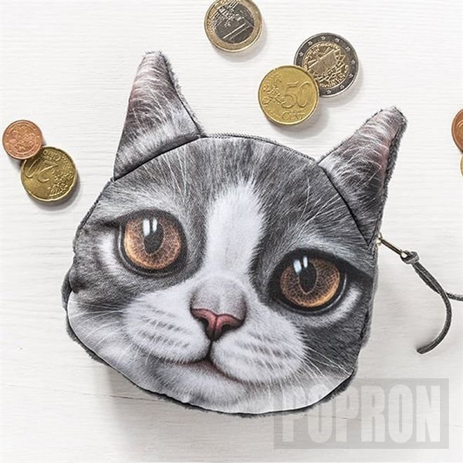 Kočičí peněženka na drobné model 3 - obrázek 1