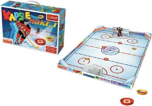 Trefl Hra hokej vrchnáčky plast v krabici 39x27cm - obrázek 1