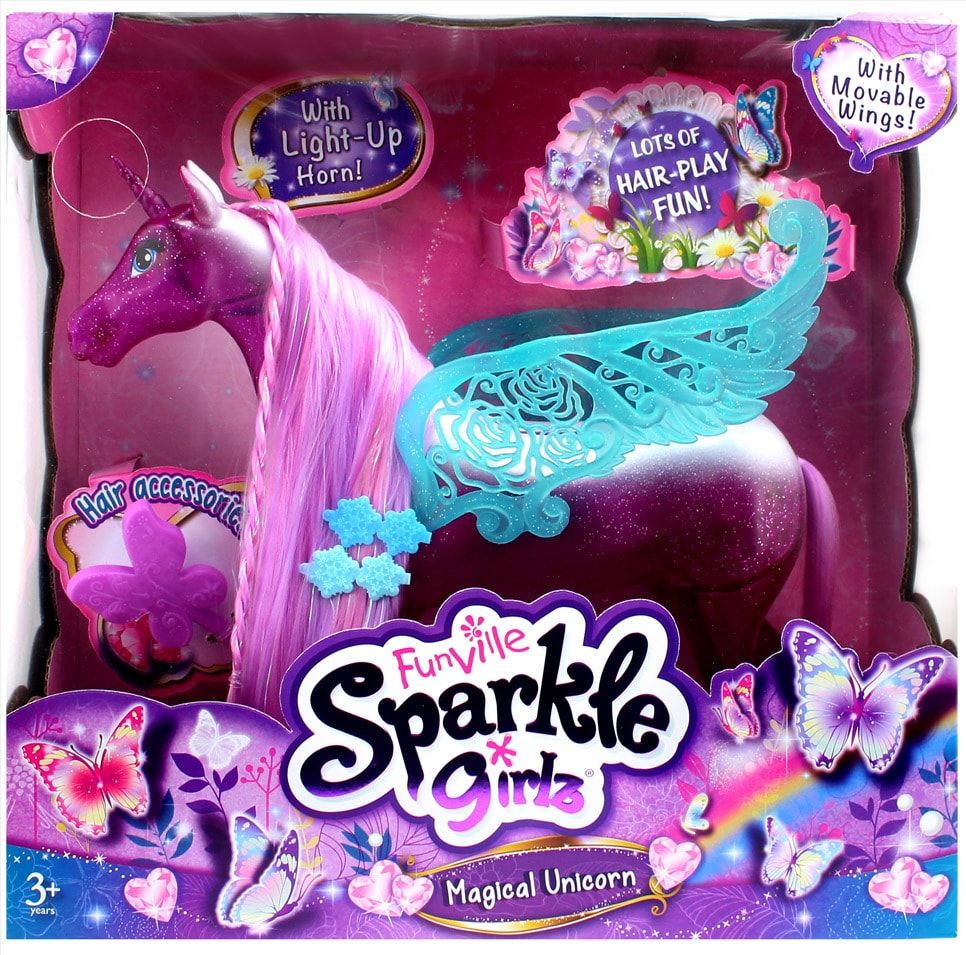 Funville Magícký svítící jednorožec Sparkle Girlz - obrázek 1