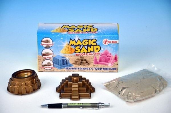 Teddies Magický písek 225g + 2 formičky asst 3 barvy v krabičce - obrázek 1