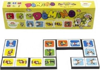 Bonaparte Domino Pojď s námi do pohádky 28ks společenská hra v krabičce 21x6x3cm - obrázek 1