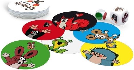 Bonaparte Grabolo Krtek společenská hra v plechové krabičce 9cm 8ks v boxu - obrázek 1