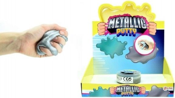 Teddies Hmota/modelína inteligentní metalická 8cm v plastové krabičce - obrázek 1